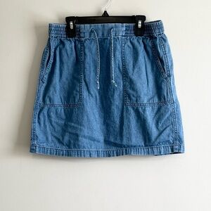 J. Crew Chambray Tie Waist Skirt